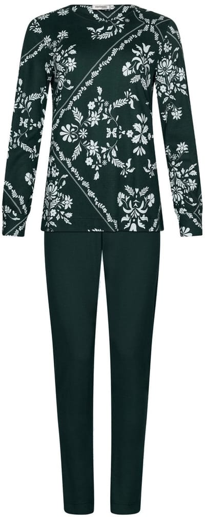 Pastunette Premium - Pyjama - Emerald - Katoen/Modal - Donkergroen - Maat 38