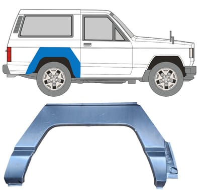 Reparatiepaneel achterspatbord voor Nissan Patrol K160 1979-1990 / Rechts