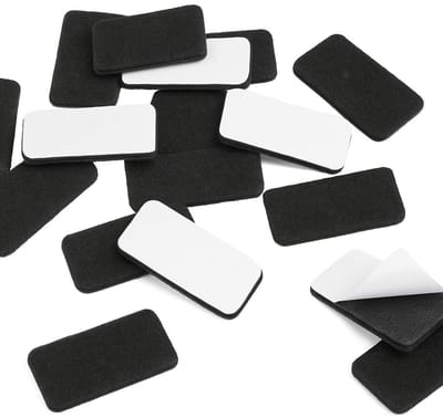 FSW-Products - Zelfklevend Meubelvilt Zwart – 16 Stuks - 3 x 1.5cm - Antikras Vilt - Zelfklevende Vilt - Stoelpoot Beschermers - Vloer beschermer - Viltjes stoelpoten – Anti kras vilt – Bescherm Vilt – Meubelonderzetter - Stoel onderzetter