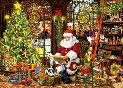 1000 Stukjes Puzzel - Kerstpuzzel Volwassenen - Ontspanning Thuis - Hoge Kwaliteit Karton - 70x50 cm - Kerstkamer
