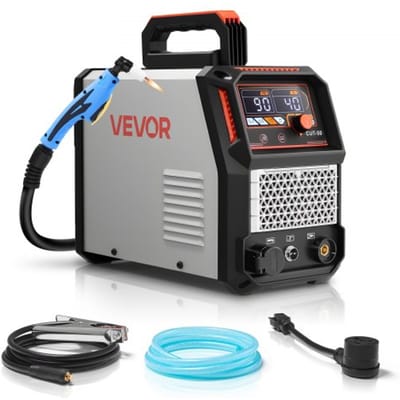 VEVOR plasmasnijder, 50A plasmasnijmachine, digitaal display, IGBT-inverter snijmachine met 2T/4T-functie en instelbare PA/PT-tijd, ideaal voor thuisreparaties en werkplaatsen.