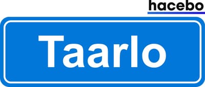 Hacebo - Plaatsnaam Sticker - 29x10 CM - Taarlo sticker - Verkeersborden sticker - grappige cadeaus - Taarlo