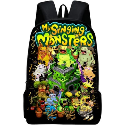 Klassiek Populair my singing monsters Notitieboek Rugzakken leerling Schooltassen 3D Print Oxford Waterdicht Jongens/Meisjes Laptop Rugzakken