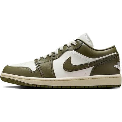 Air Jordan 1 Low Medium Olive Dames Sneakers Groen Zeil Kokosmelk DC0774-122 43 black