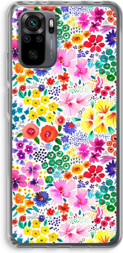 Case Company® - Hoesje geschikt voor Xiaomi Redmi Note 10 Pro hoesje - Little Flowers - Soft Cover Telefoonhoesje - Bescherming aan alle Kanten en Schermrand