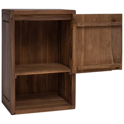 vidaXL - Badkamer - Zijkast - Naturel - 45 - x - 30 - x - 70 - cm - Massief - Teakhout