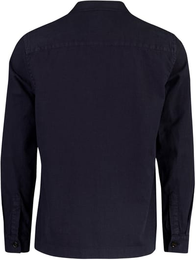 Navy linnen met knopen overshirt Profuomo