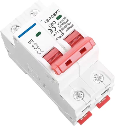 Mini Stroomonderbreker - DC Schakelaar - Zonne-energie Systemen - 1000V DC Bedrijfsspanning - 16A - Grijs