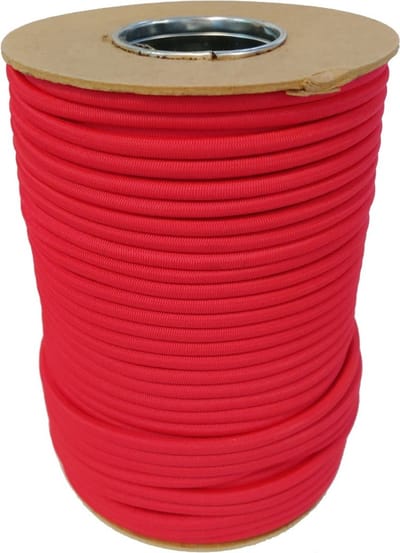 Elastisch Touw - 8mm - Bordeaux - 100 meter op rol