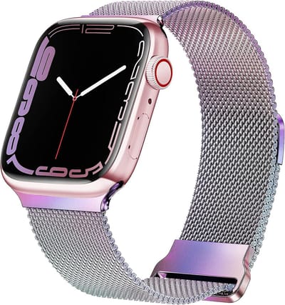 By Qubix - Geschikt voor Apple Watch bandje - geschikt voor Apple watch Milanese band - Multicolor - Extra sterke magneet - Geschikt voor Apple Watch 38mm / 40mm / 41mm / 42mm