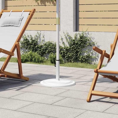 Parasolvoet Gietijzer - Terras Standaard - Buiten Stabiliteit - Bloem Decoratief - 108 kg - Mat Zwart