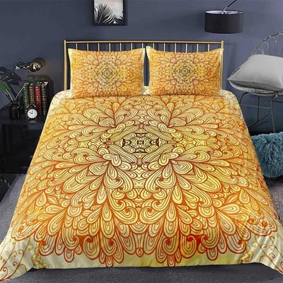 Boheemse 2/3-delige Boho Mandala Beddengoedset Twin Queen King Size Dekbed Dekbedovertrek en Kussensloop Zacht Beddengoed 70x133cm 2pcs