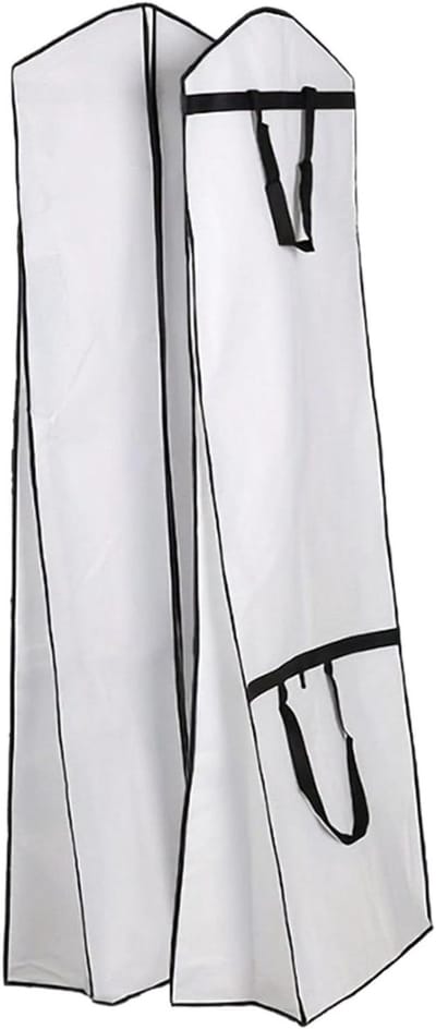 Kledingbeschermer - Opberghoes Jurk - Kleding Opbergen - Ademend Vliesmateriaal - 180 x 60 cm - Wit
