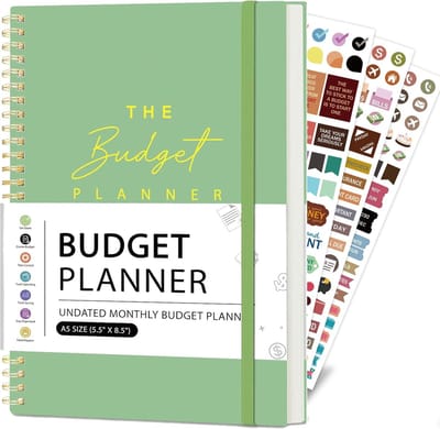 Dailygoods- Budgetplanner Maandelijks - Ongedateerde 12 Maanden - Huishoudboekje - Geldmapjes - Onkosten-/Rekeningtracker - Hoogwaardige Materialen - Financiële Planner