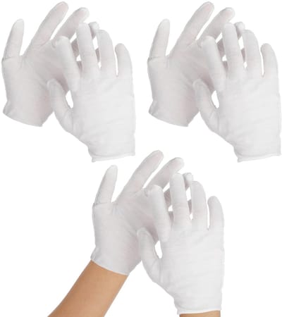 Dailygoods - Katoenen handschoenen - Hydraterend - M - Voor droge handen - Cosmetica en handspa - Wasbare en ademende stof