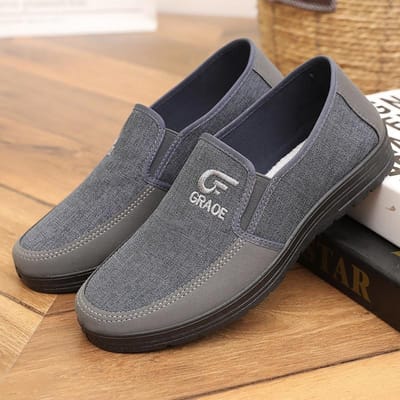 Stoffen Schoenen Heren Lente en Herfst Middelbare Leeftijd en Ouderen Zachte Zool Ademend Antislip Wandelen Herenschoenen Papa Schoenen Casual Schoenen 45