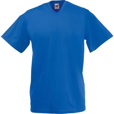 Fruit Of The Loom Heren Valuegewicht V-hals, T-shirt met korte mouwen. (Royaal)