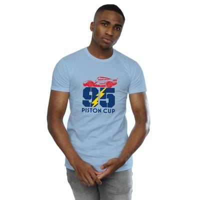 Disney Heren Cars Piston Cup 95 T-Shirt (Babyblauw)