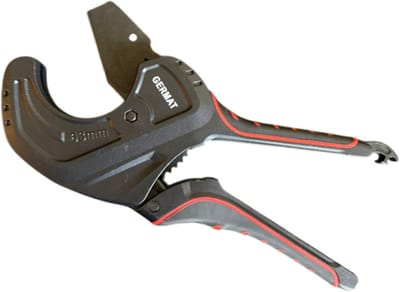 Germat Buizen Kniptang t/m 63 mm – Kunststof Buizensnijder – Voor PVC, PE & PP Buizen – Rechte Snede – Professioneel Gereedschap