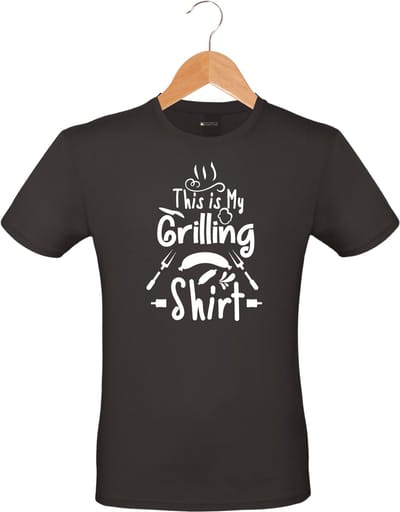 Mijncadeautje - Barbecue T-shirt - unisex - zwart - BBQ - Garden party - Tuinfeest - Vrijgezel - Verjaardag - This is my grilling shirt - maat S