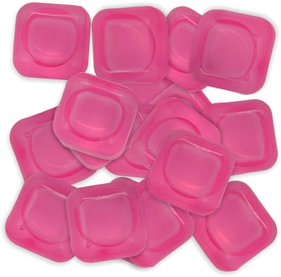 Allecto - IJsblokjes - Permanent - Koel dranken zonder te verdunnen - Roze blokjes - Set van 18 - Ideaal voor feestjes - Perfect voor barbecue