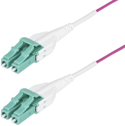 StarTech.com 1m LC naar LC (UPC) OM4 Multimode Glasvezel Netwerkkabel, Erika Violet, 50/125µm, 40G/100G, LOMMF/VCSEL, Uniboot Connector Kabel, OFNR OFNR Riser Rated