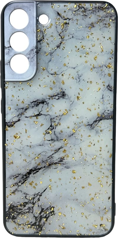 Silicone Hoesje Print - Backcover - Geschikt voor Samsung Galaxy S22 Plus - Marmer Wit