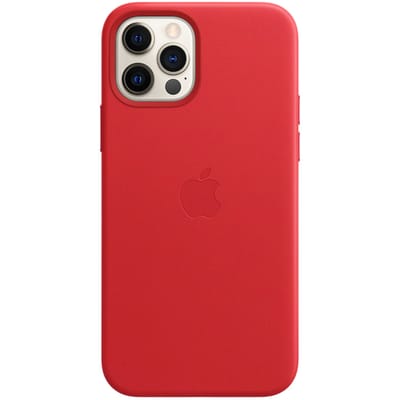 Leather Backcover MagSafe voor de Apple iPhone 12 (Pro) - Red
