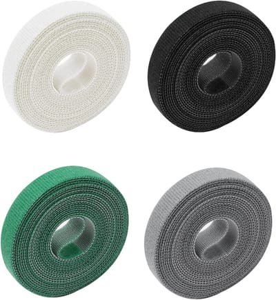 4 Rollen 3m Plant Ties - 15mm Herbruikbare Velcro Touw voor Tuinplanten, Weerbestendig en Ideaal voor Klimplanten en Ondersteuning