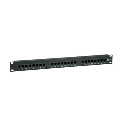 VALUE Cat.5e (Class D) 19 Patchpanel, 24 Poorten, onafgeschermd, zwart