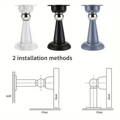 Wit magnetische deurstopper vloerstopper roestvrij staal - 0035 zware deurstopper