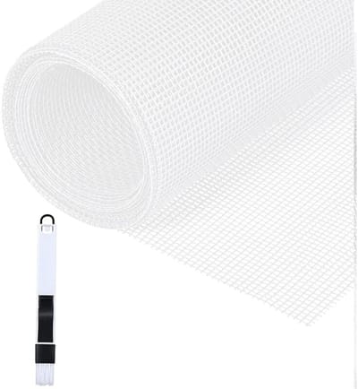 Horgaas geschikt voor ramen, 150 x 300 cm, gemaakt van glasvezel, geschikt voor schoonmaakborstel, geschikt voor ramen, balkondeuren en woonkamers, wit.