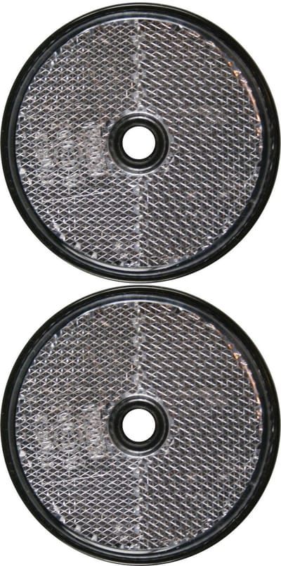 Benson Reflector - 2x - wit - schroefbevestiging - 60mm - rond