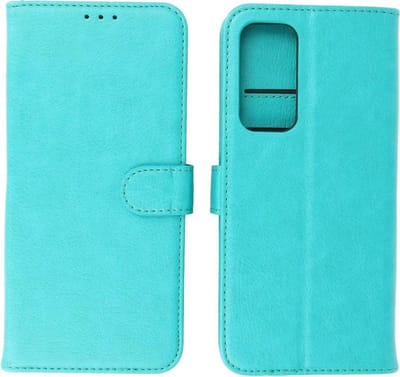 Motorola Moto Edge (2021) Hoesje - Book Case Telefoonhoesje - Kaarthouder Portemonnee Hoesje - Wallet Case - Groen