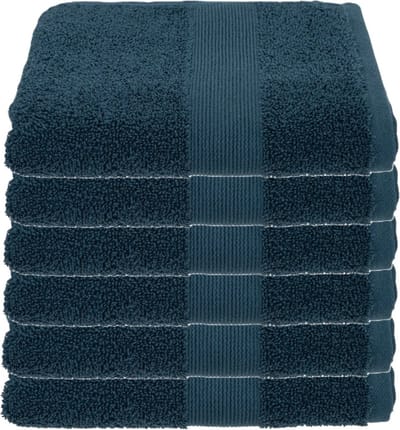 Atmosphera Badhanddoek Towelmaster - 6x - petrol blauw - luxe - 50 x 90 cm - katoen - 450 grams - badkamer handdoek