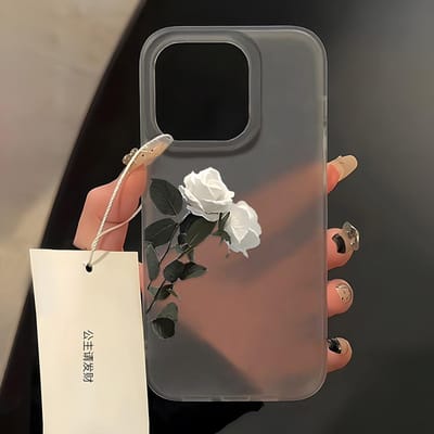Bloemen Telefoonhoesje Voor iPhone 11 Hoesje iPhone 13 16 15 12 14 Pro Max Plus 12 13 Mini Schokbestendig Mat Zacht Transparant Helder Hoesje For iPhone 14 Plus black
