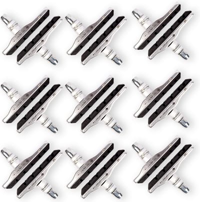 Volledige Set van 9 Fietsremblokken - V-Brake (72mm) | 2 Stuks per Set – Totaal 18 Stuks | Geschikt voor Mountainbike, Stadsfiets, Vouwfiets & Tourfiets