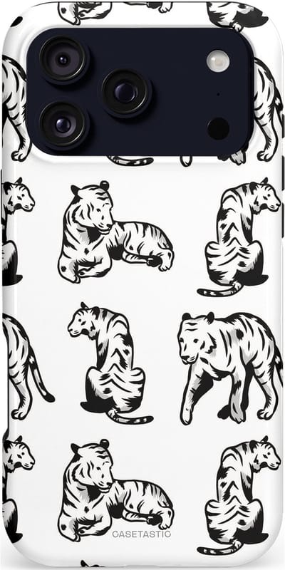 Casetastic hoesje geschikt voor Apple iPhone 17 Pro Max - MagSafe - Dubbellaagse bescherming - Schaduwroar - Fashion Case - Wit Grijs Donkergrijs