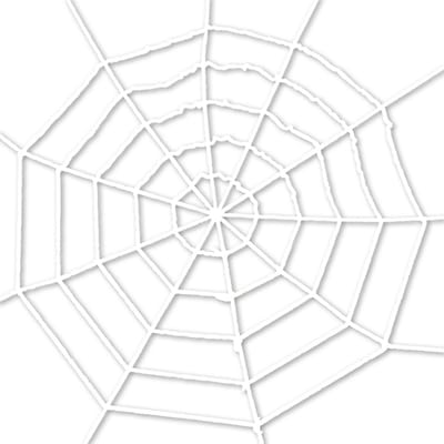 LUQ – Spinnenweb Halloween Decoratie – Groot Stoffen Web – Creepy Versiering – Ø 140 cm – Ophangen voor Binnen & Buiten