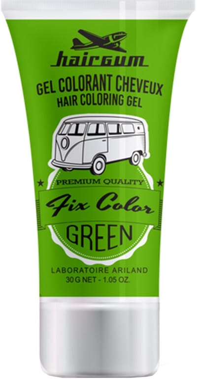 Niet-permanente kleur Hairgum Fix Color Groen Styling Gel (30 ml)