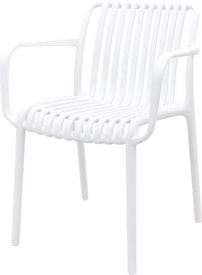 Stripe stapelbare tuinstoel - Wit