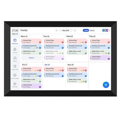 Dailygoods- Digitale Kalender 10.1 Inch HD Touchscreen - Digitale Kalenderklok - Planner voor Gezinnen - Mobiele App-Compatibiliteit - WiFi Synchronisatie - Flexibel Beheer van Activiteiten - Smart Agenda
