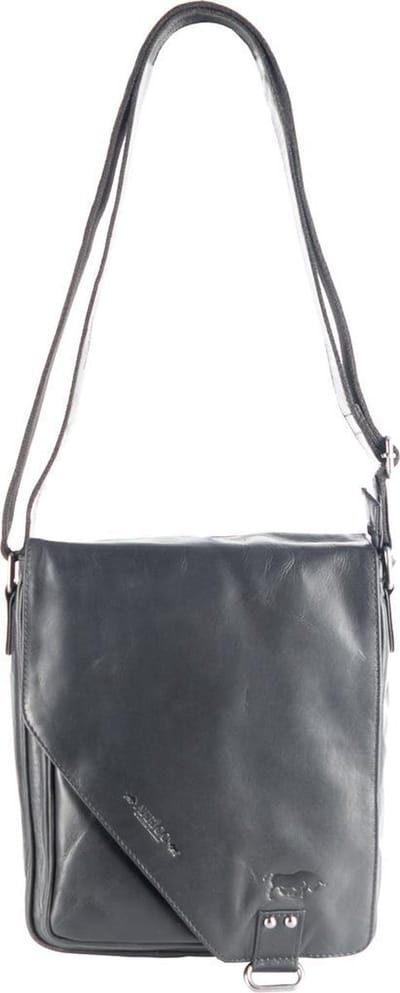 Schoudertas Echt Leder In de Kleur Zwart Met Een Overslag Klep En Twee Magneetsluitingen – Crossbody Tas Zwart Leer