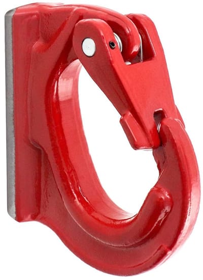 SnelShoppen - Stevige Lash Hook van Staallegering, 3 Ton Max Belastbaar, Roestvrij, Geschikt voor Kraan, Tractor, Rood