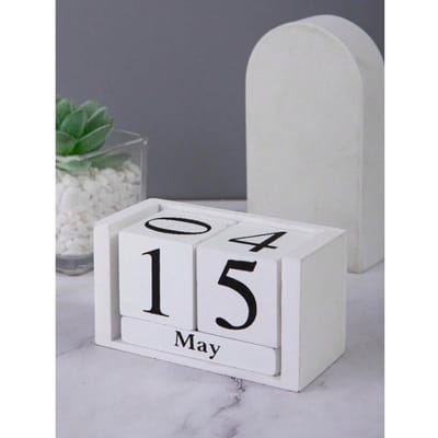1 stuk minimalistische roze en witte doe-het-zelf houten kalender, bureaudecoratie, luxe huisdecoratie, terug naar school.