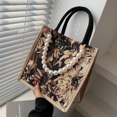 Zomer Tas Grote Capaciteit Tote Bag Nieuwe Ins Pendelen Draagbaar Moeder Tas Modieuze Eén schouder Handtas black