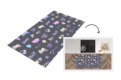 Keukenloper - Loper keuken - Meisjes - Gaming - Console - Patronen - 120x60 cm - Keukenloper vinyl