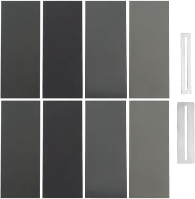 Dailygoods- Fret Polijstset 10 stuks - Roestvrij Stalen Fretbeschermers - Schuurpapier 320/600/1200/2000 - Onderhoudsset voor Gitaar - Eenvoudig Frets Reinigen en Polijsten - Gitaar Onderhoudset