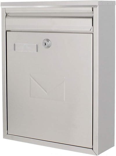 Dubbele brievenbus - Postopslag - Veilig post ontvangen - Roestvrij staal - 32x25x8.5 cm - Zilver