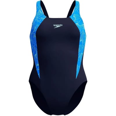 Speedo HyperBoom Splice Muscleback Dames Sportbadpak - Marine/Blauw